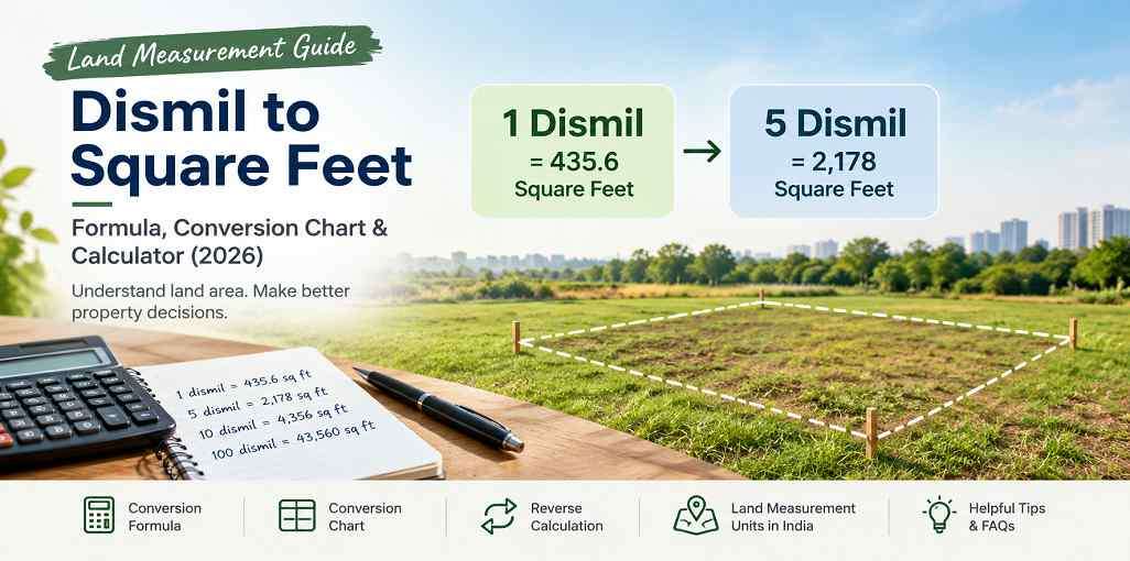 Dismil to Square Feet: Formula, Conversion Chart & Land Area Calculator
