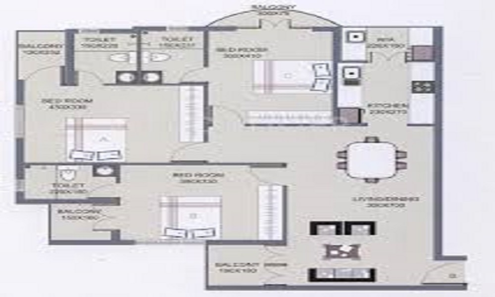 Bhaskar BB Bhaskar Aadhunik Apartment Floor Plan