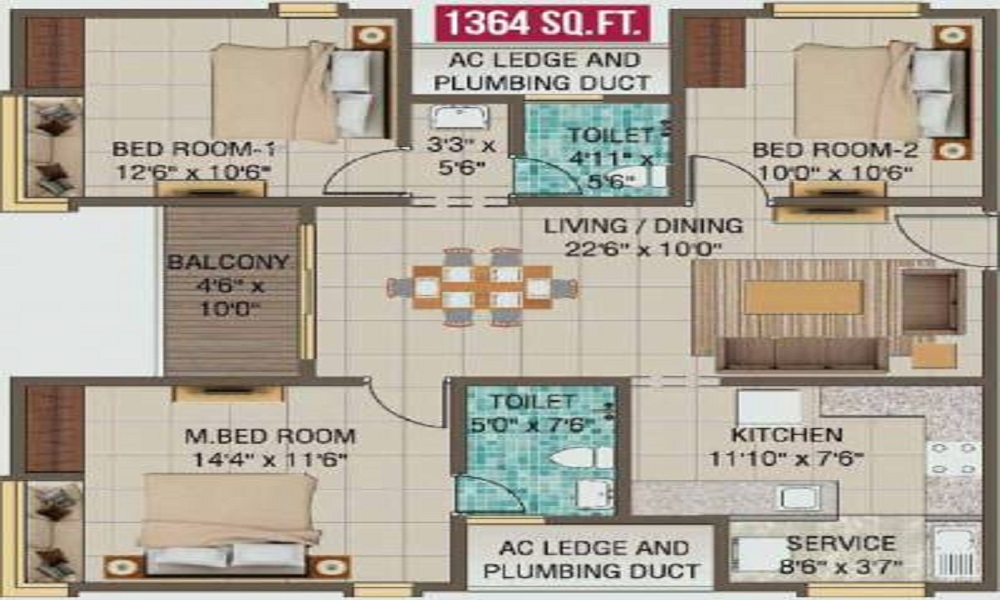 Meera Madhan Residence Floor Plan