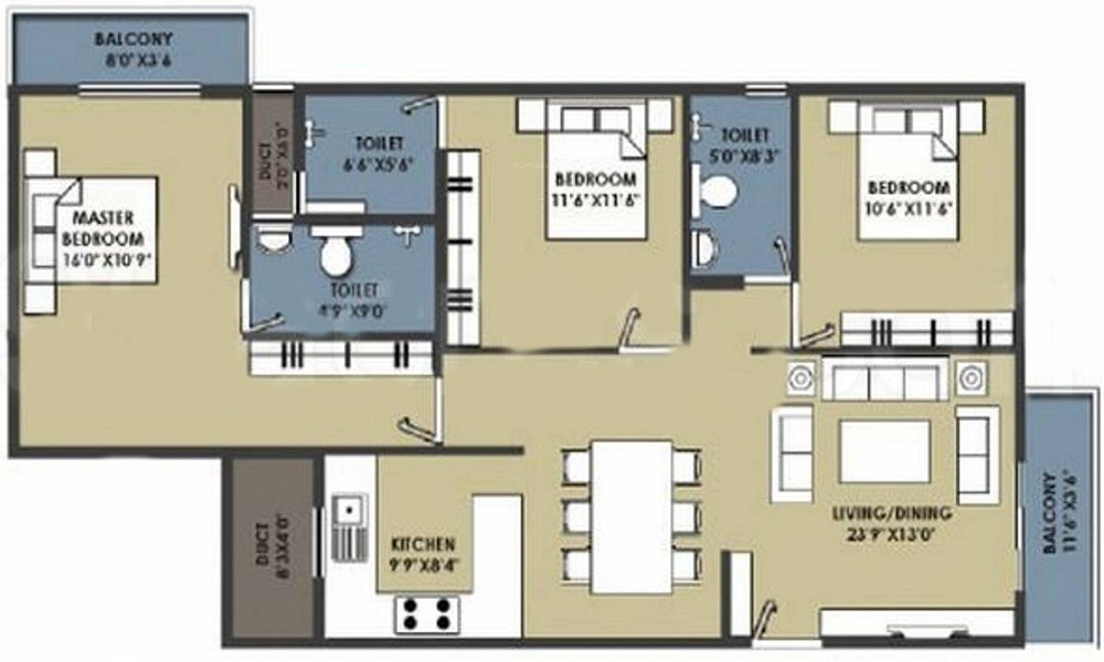 Bhaggyam Constructions Bhaggyam Nanddeep Floor Plan