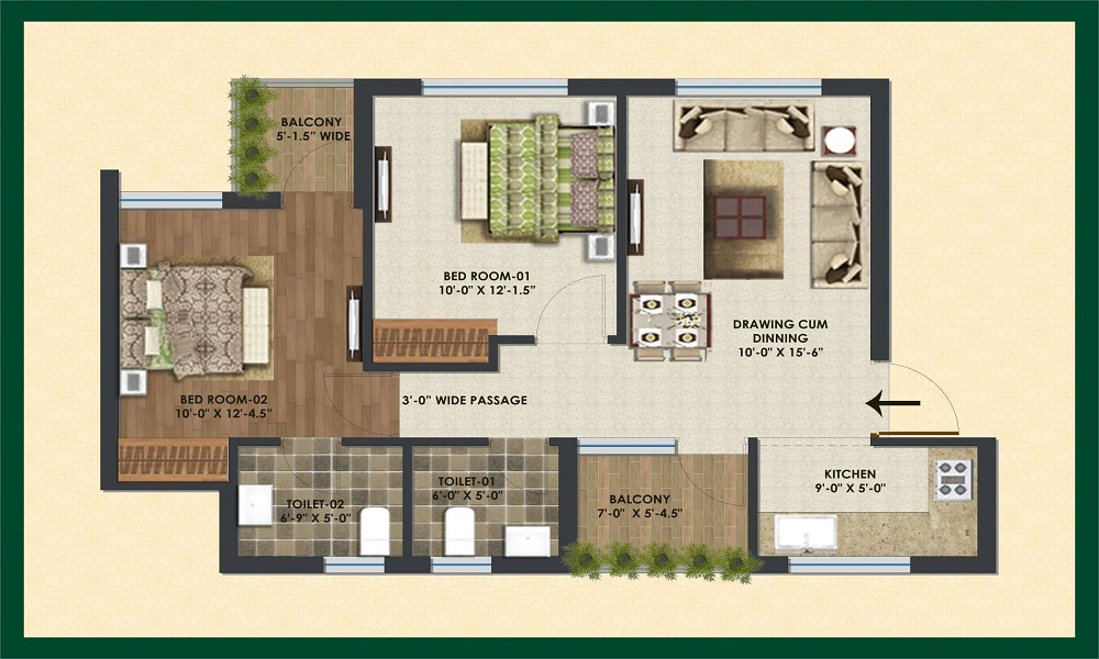 CC Dawarkamayi Floor Plan