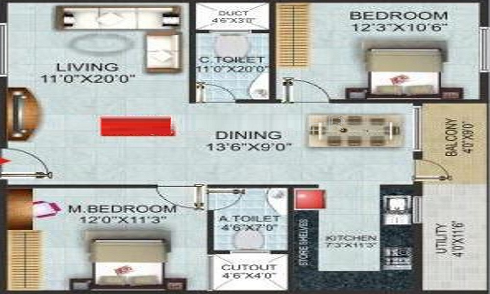 Dakshin Dharini Floor Plan