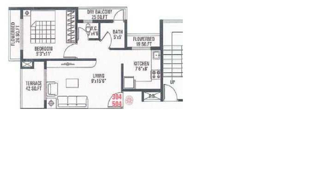 2 BHK+2T 810/sqft-saleable Sqft Apartment For Sale In Dolphin Devki Park View In Kharghar Floor Plan