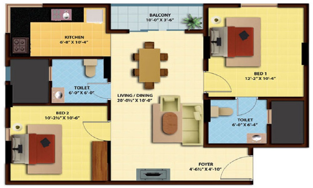 Ganga Foundations Ishana Apartments Floor Plan