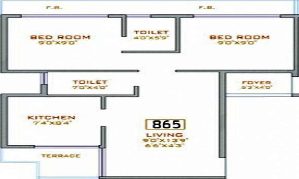 1 BHK+1T 590/sqft-saleable Sqft Apartment For Sale In Villa Infra Bhagya Villa In Ulwe Floor Plan