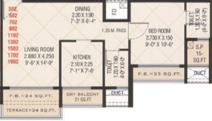 Marvel Shanti Heights Floor Plan
