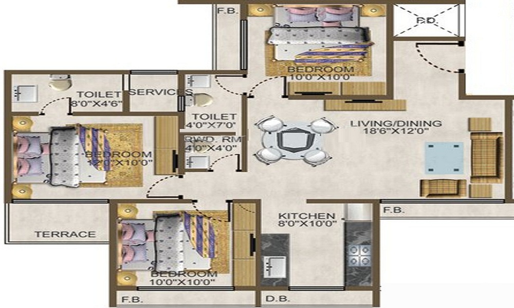 Agrawals Blue Kites Floor Plan