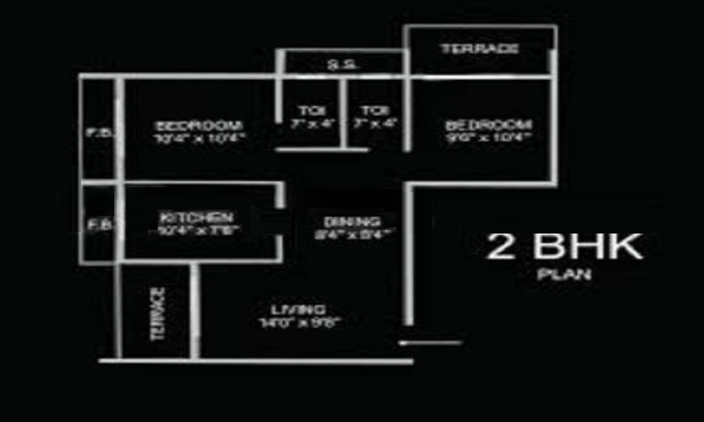 3 BHK+3T 1350/sqft-saleable Sqft Apartment For Sale In Kricon The Atlantis In Ulwe Floor Plan