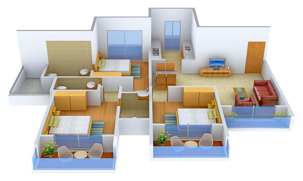 3 BHK+3T Flat for Sale in Kharghar, Mumbai