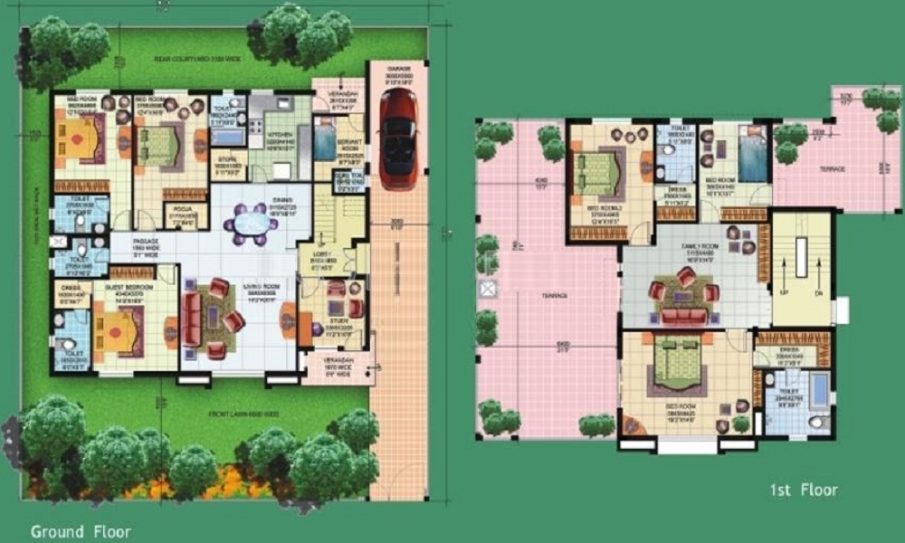 Sahara City Homes Villa Floor Plan