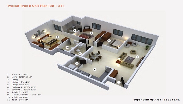 Purvankara Purva Limousine Homes Floor Plan