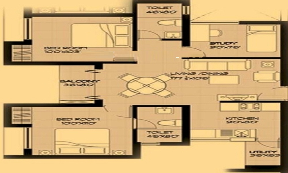 MARG Properties Pushpadruma Floor Plan