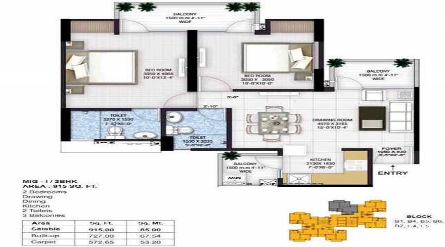Panchsheel Greens 2 Floor Plan