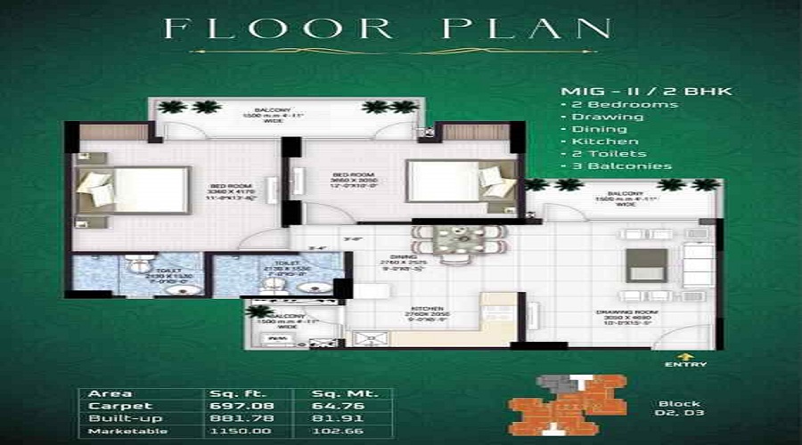Panchsheel Greens 2 Floor Plan