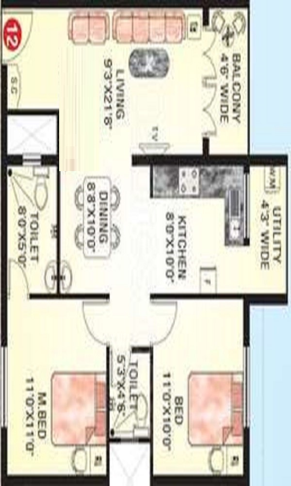 MM Builders Vishvoms Floor Plan