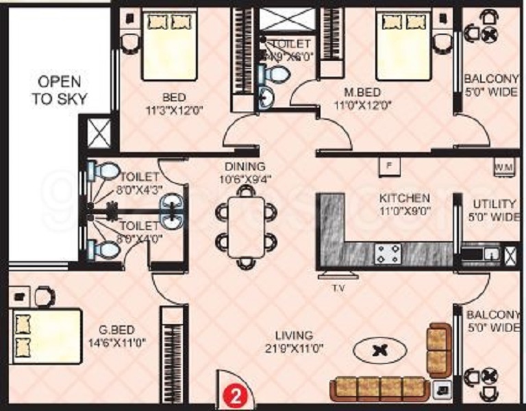 MM Builders Vishvoms Floor Plan