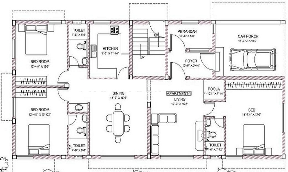 Pushkar Properties Lakshmi Terrace Floor Plan