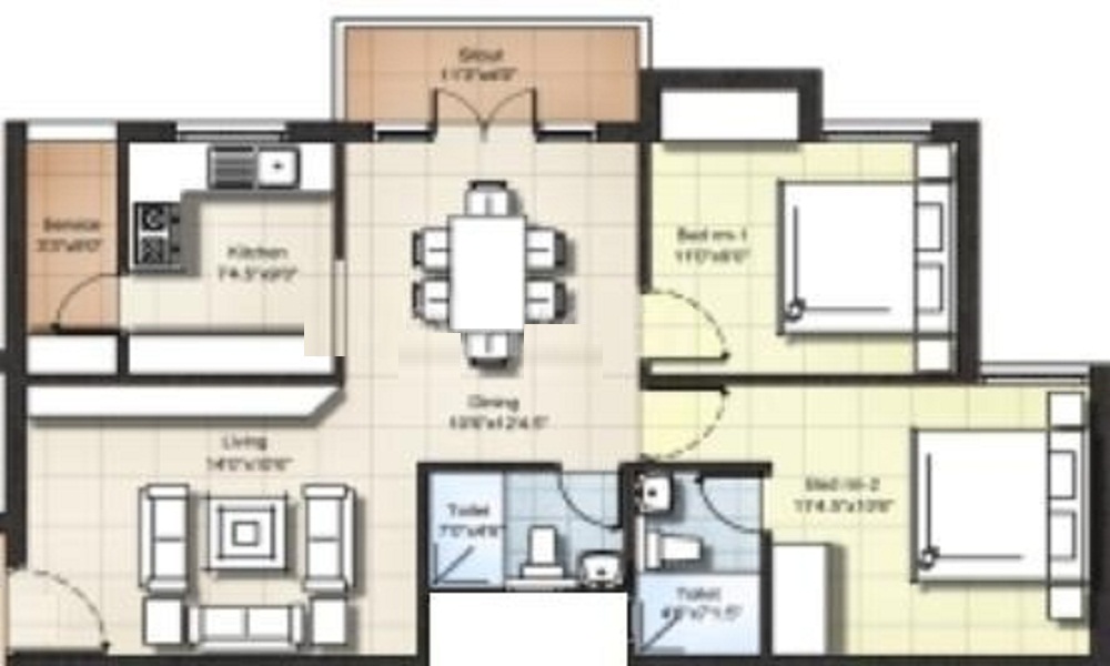 Rajkham Akash Ganga Floor Plan