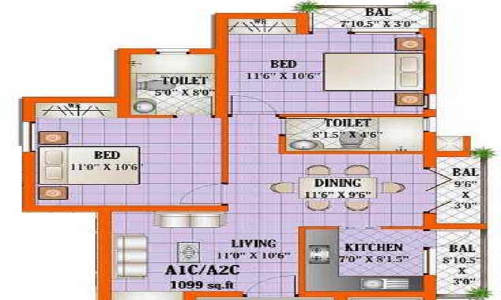 Siddhi Vinayak Homes Narmada Residency Floor Plan