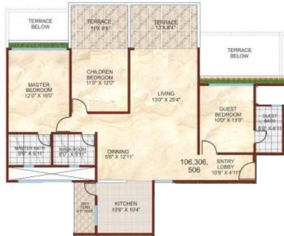 Kolte Patil Senona Floor Plan