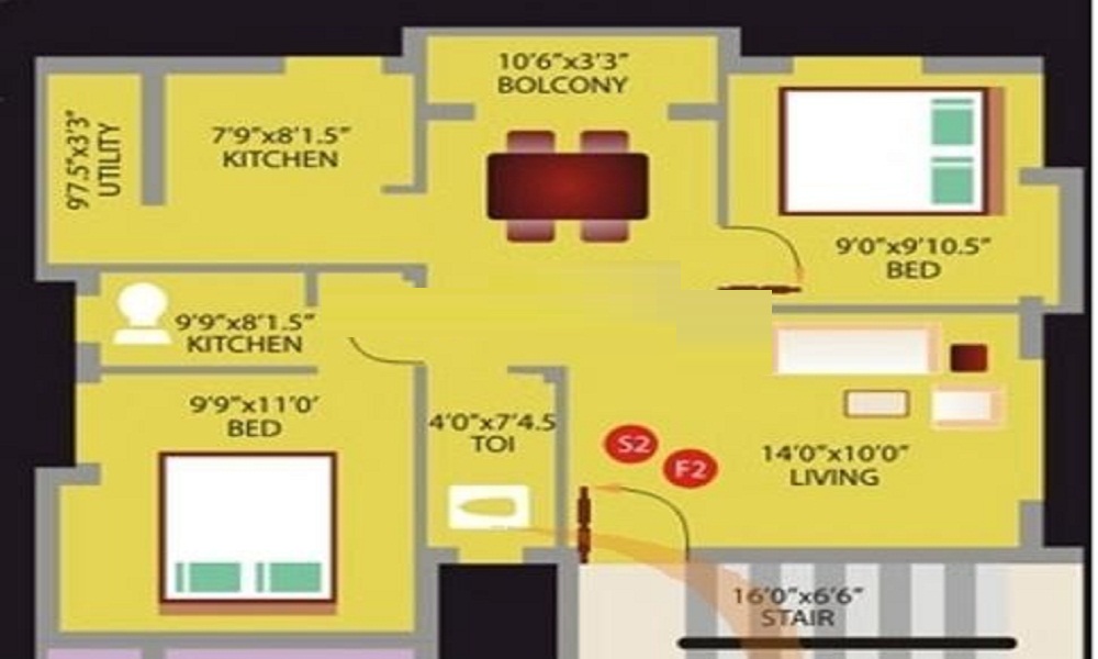 SRM Builders SRM Blossom Floor Plan