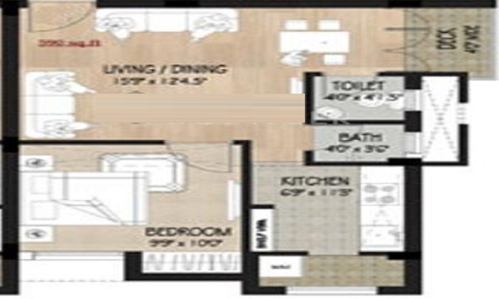 3 BHK+3T 1448/sqft-saleable Sqft Apartment For Sale In Vijay Shanthi Silent Valley In Tambaram Floor Plan