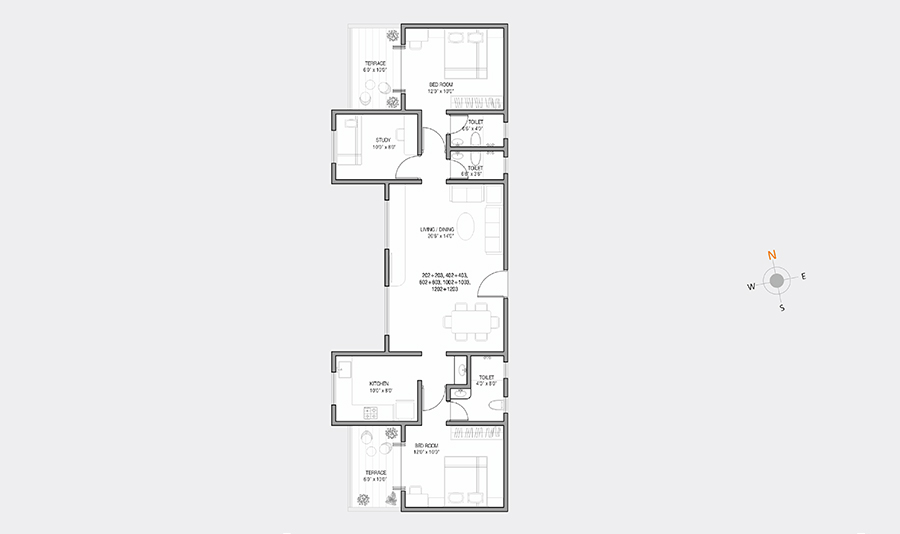 Kolte Patil IVY Botanica Floor Plan