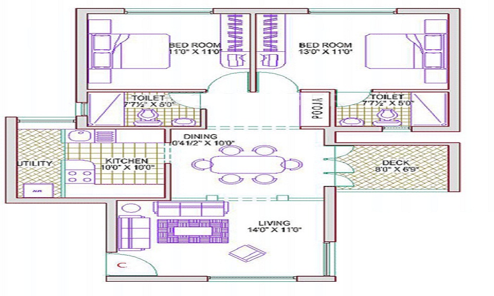 Harmony Residencies Zen Gardens Floor Plan