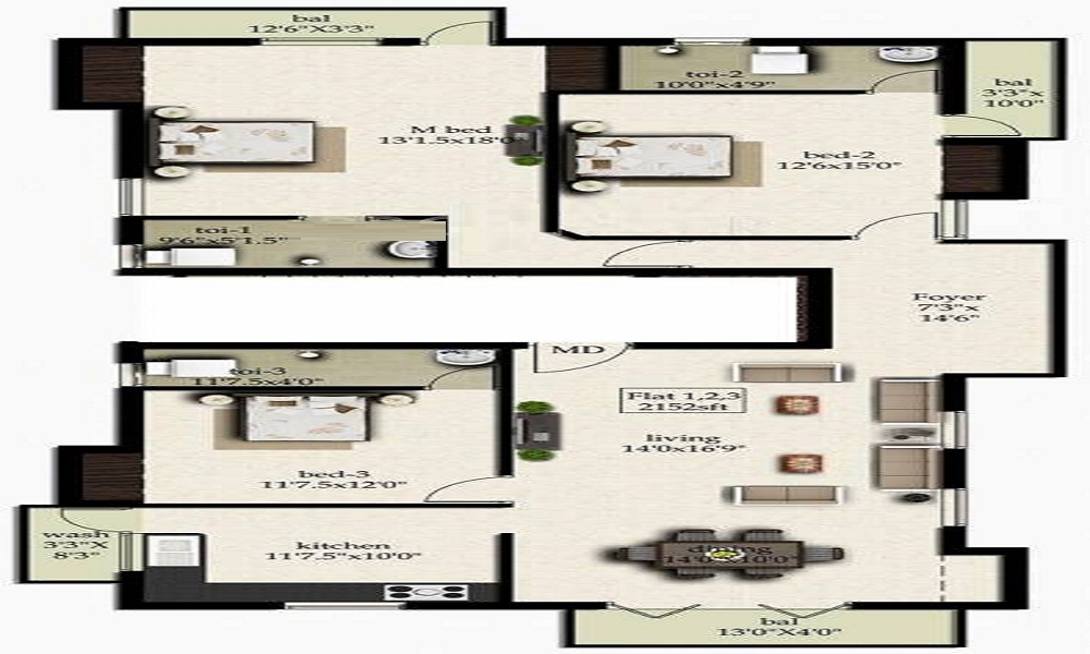 India Builders Sai Rudhra Floor Plan