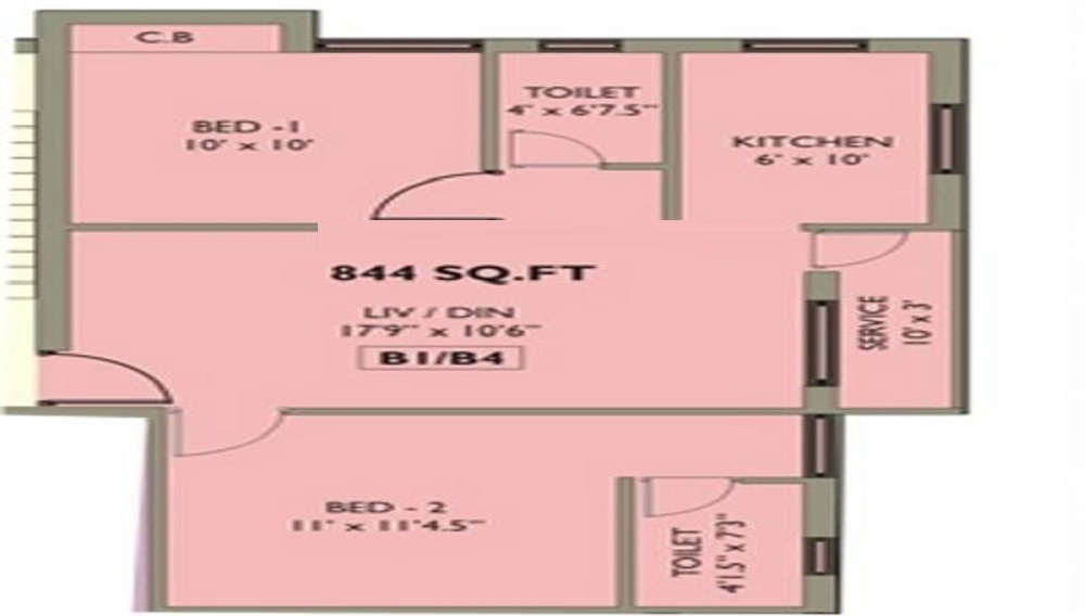 Mahalakshmi Kokilambak Nagar Apartment Floor Plan