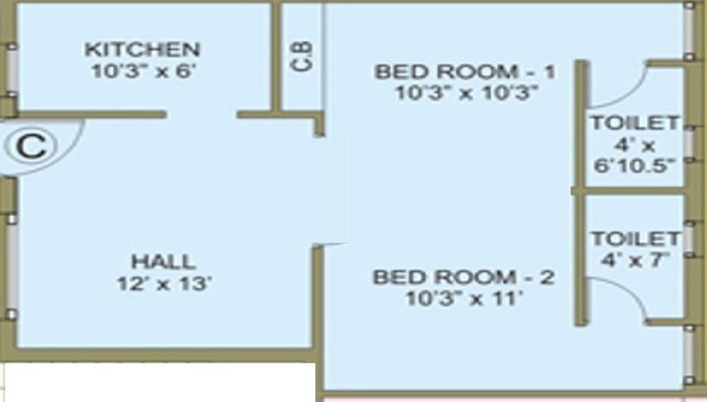 Mahalakshmi Flats Floor Plan