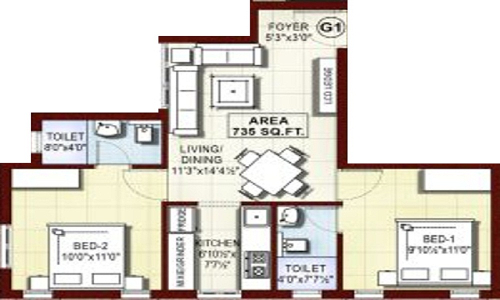 Rajkham Builders Rajkham Orchid Floor Plan