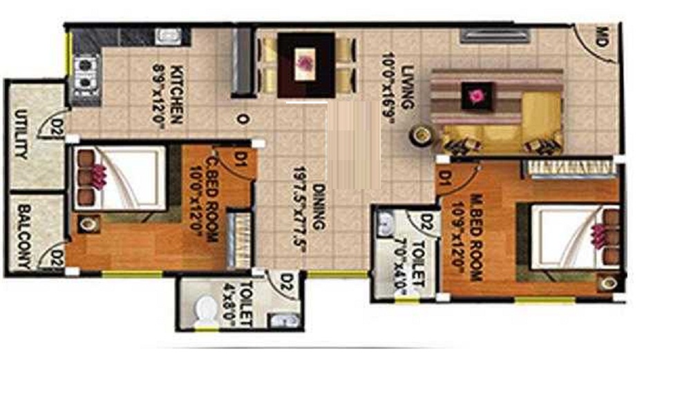 The Nest Aurora Floor Plan