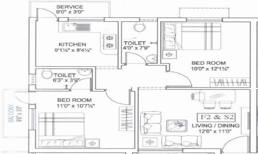 Vasant Aalamaram Apartments Floor Plan