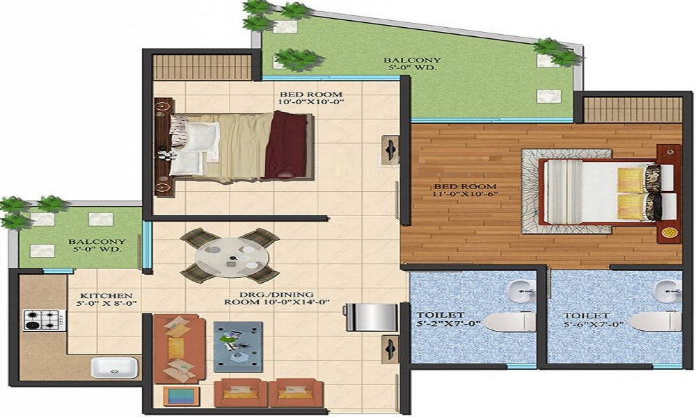 Ajnara Le Garden Floor Plan