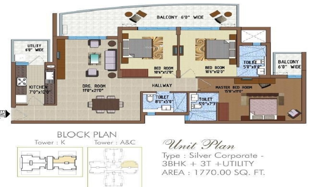 Pareena Express Heights Floor Plan