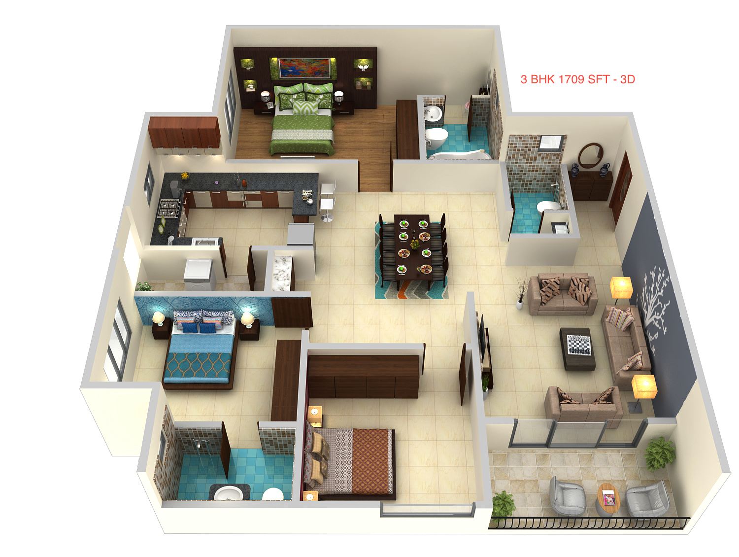 Inner Leafy Blocks Floor Plan