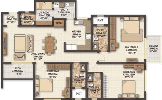 Sobha Marvella Floor Plan