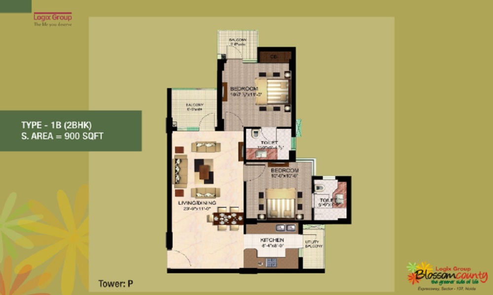 Logix Blossom County Floor Plan