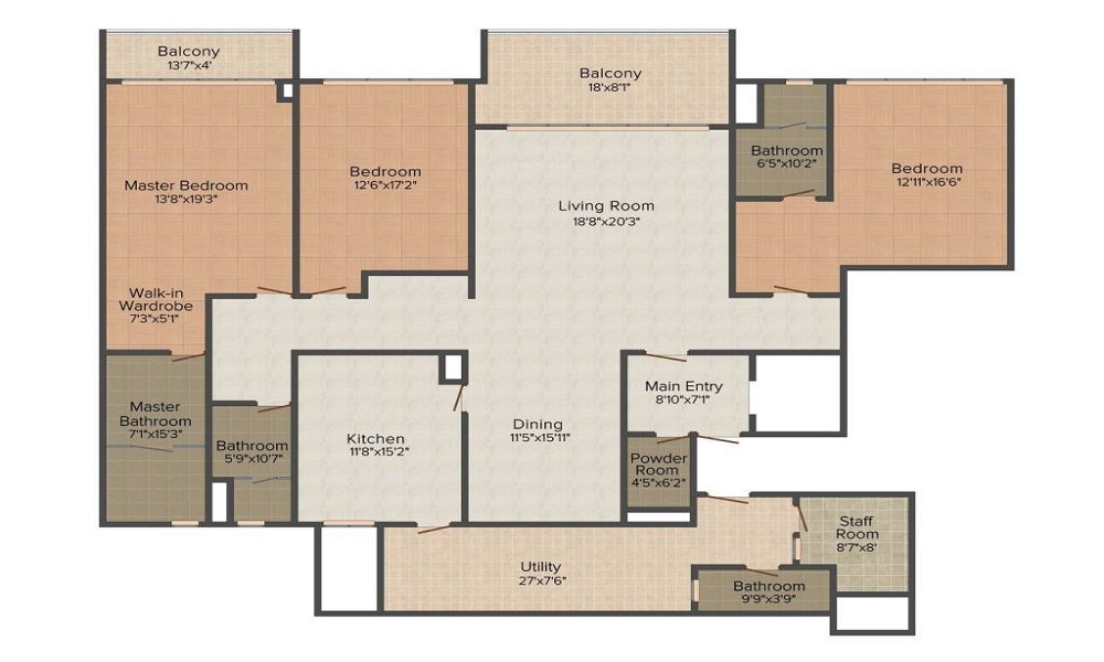 Embassy Lake Terraces Floor Plan