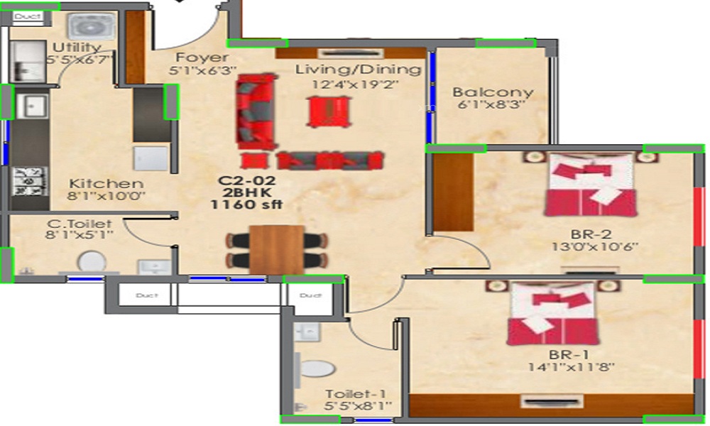 SNN Raj GreenBay Floor Plan