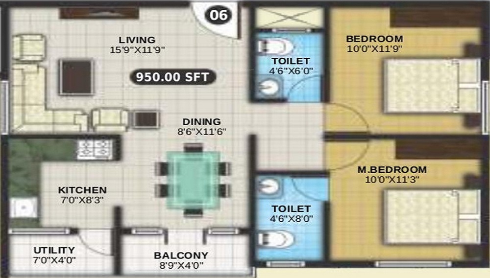 SLV Sunrise Residency Floor Plan