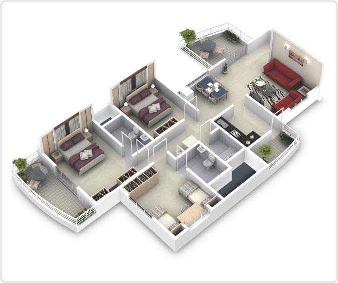 1 BHK+1T 650/sqft-saleable Sqft Apartment For Sale In Manito Eshanya In Devanahalli Floor Plan