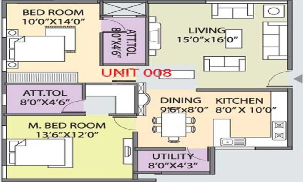 Honey Comb Manasa Residency Floor Plan