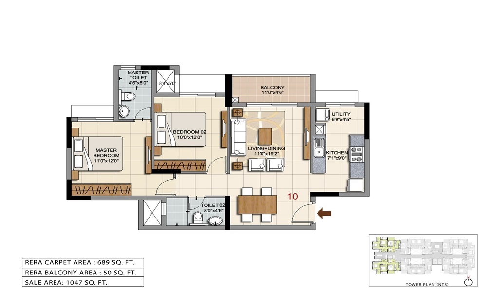 2 BHK+2T Flat for Sale in Ramamurthy Nagar, Bangalore