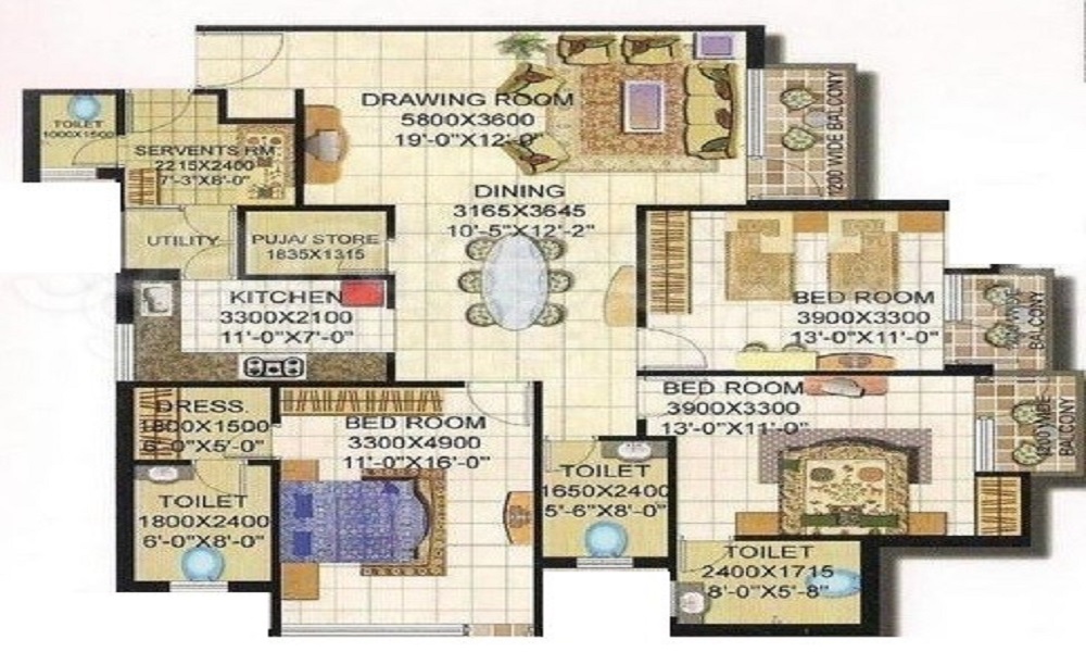 Amrapali Grand Floor Plan