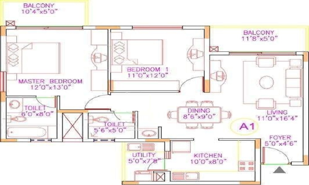 Shriram Sahaana Floor Plan