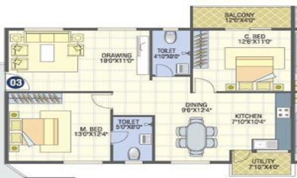 Sai Raghavendra White Midas Floor Plan
