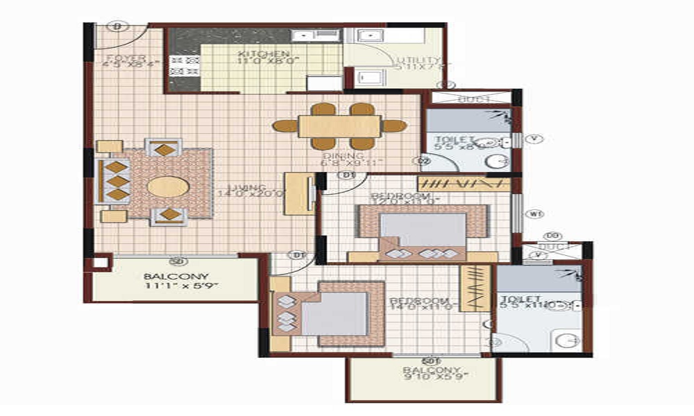 NCC Urban Nagarjuna Meadows Floor Plan