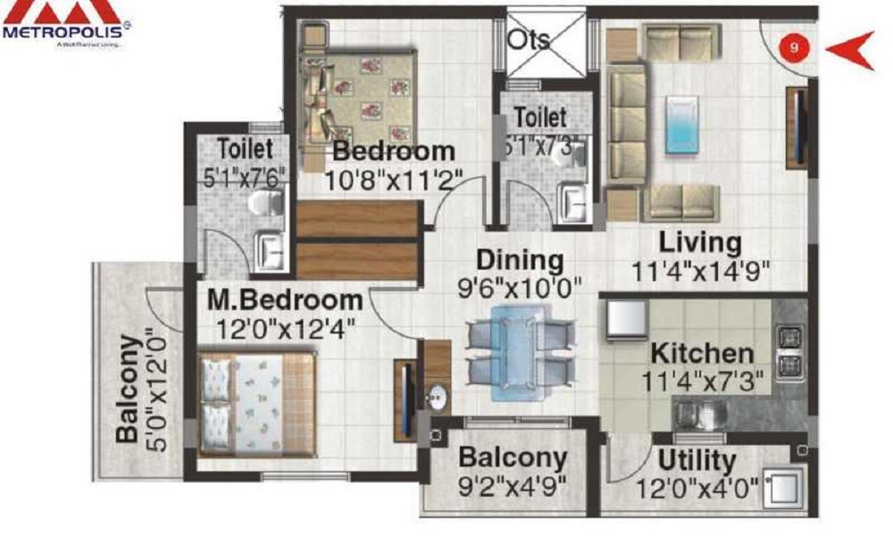 Metropolis Mid Town Floor Plan